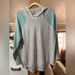 Women's Two-Tone Hooded Sweater